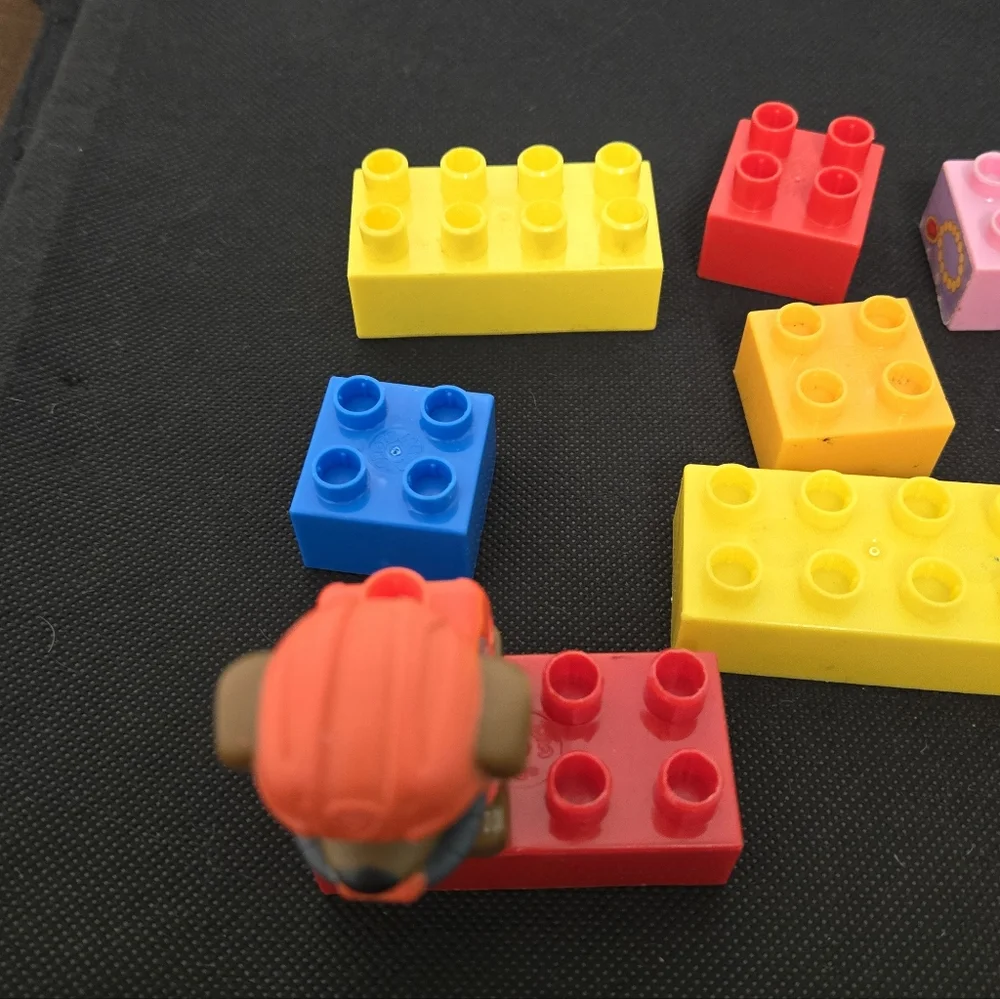 Small Lot Of 9 Blocks 1 Paw Patrol Figure Megablocks